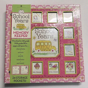 New school years memory keeper book pre-k through 12th grade photos art awards